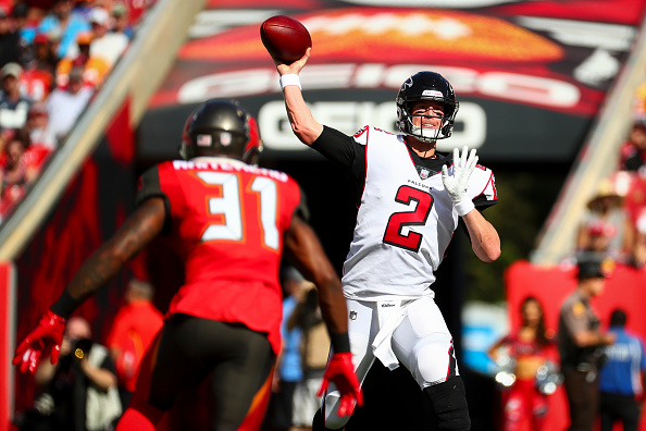 NFC South quarterback rankings - Matt Ryan drops back to pass against the Tampa Bay Buccaneers