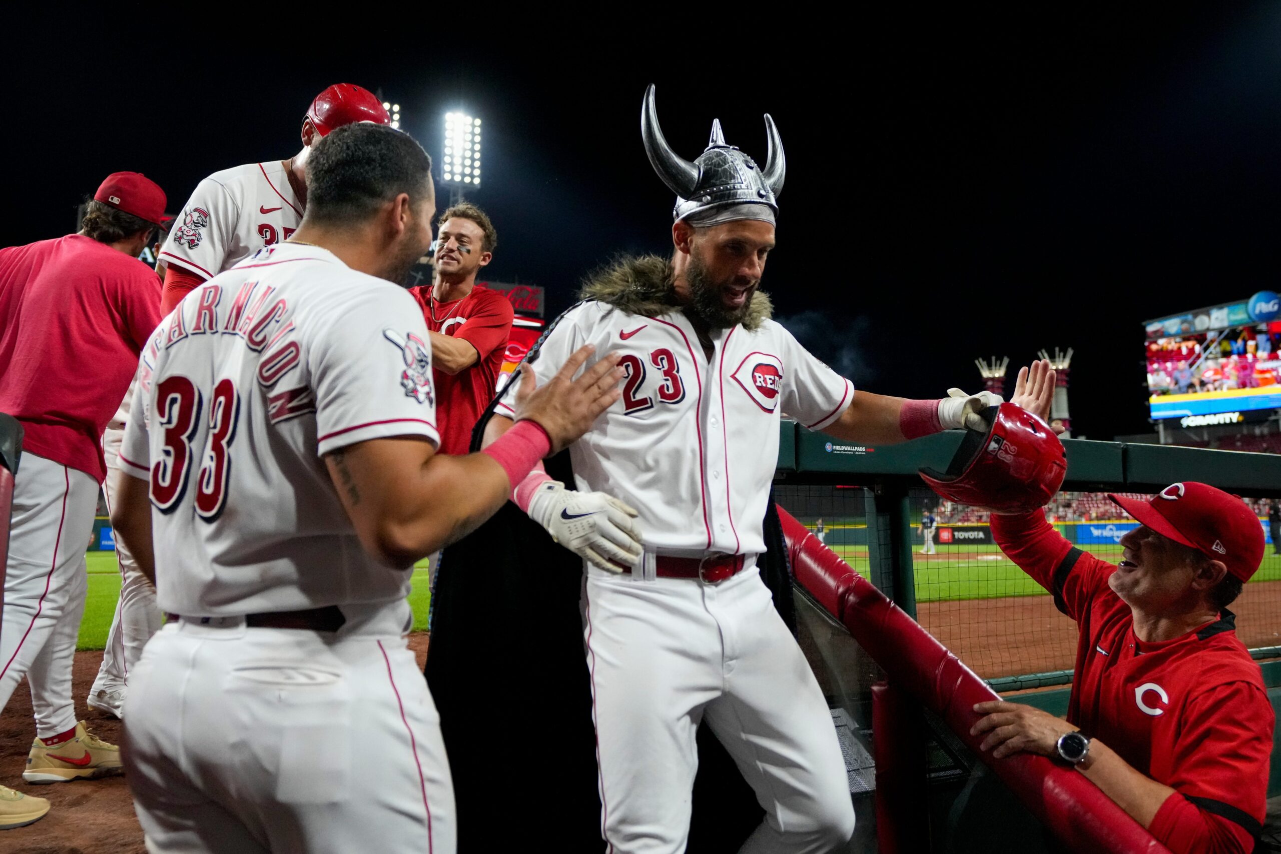 Nick Martini hits one of the Reds' biggest home runs of the season