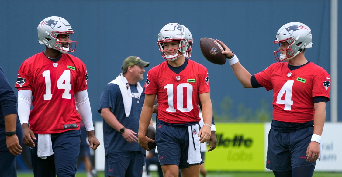 In New England, the job of starting quarterback is up for grabs