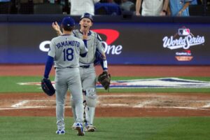 Yoshinobu Yamamoto had one of the most dominant World Series pitching performances in game 2 vs The Blue Jays